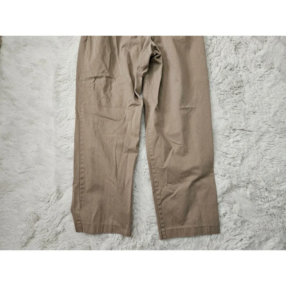 Vtg Company Collection Khaki Pleated High Rise Pants Size 12 Neutral Casual Work